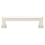 Emtek Alexander 4 Inch Center to Center Handle Cabinet Pull from the Art Deco Collection Polished Nickel