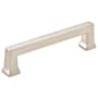 Emtek Alexander 4 Inch Center to Center Handle Cabinet Pull from the Art Deco Collection Satin Nickel