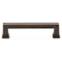 Emtek Alexander 6 Inch Center to Center Handle Cabinet Pull from the Art Deco Collection Oil Rubbed Bronze