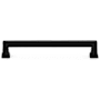 Emtek Alexander 6 Inch Center to Center Handle Cabinet Pull from the Art Deco Collection Flat Black