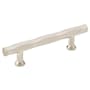 Emtek Tribeca 3-1/2 Inch Center to Center Bar Cabinet Pull from the Art Deco Collection Satin Nickel
