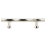 Emtek Tribeca 4 Inch Center to Center Bar Cabinet Pull from the Art Deco Collection Polished Nickel