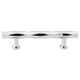 Emtek Tribeca 4 Inch Center to Center Bar Cabinet Pull from the Art Deco Collection Polished Chrome