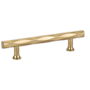 Emtek Tribeca 4 Inch Center to Center Bar Cabinet Pull from the Art Deco Collection Satin Brass