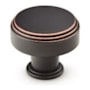 Emtek Newport 1-1/4 Inch Mushroom Cabinet Knob from the Art Deco Collection Oil Rubbed Bronze