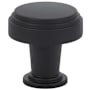 Emtek Newport 1-5/8 Inch Mushroom Cabinet Knob from the Art Deco Collection Flat Black