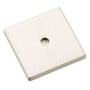 Emtek Art Deco 1-3/16 Inch Square Cabinet Knob Backplate Satin Nickel