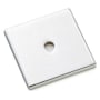 Emtek Art Deco 1-3/16 Inch Square Cabinet Knob Backplate Polished Chrome