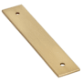 Emtek Art Deco 4 Inch Center to Center Cabinet Pull Rectangular Backplate Satin Brass