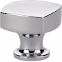 Emtek Freestone 1-1/4 Inch Square Cabinet Knob from the Urban Modern Collection Polished Chrome