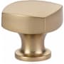 Emtek Freestone 1-1/4 Inch Square Cabinet Knob from the Urban Modern Collection Satin Brass