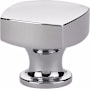 Emtek Freestone 1-1/2 Inch Square Cabinet Knob from the Urban Modern Collection Polished Chrome