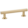 Emtek Freestone 4 Inch Center to Center Bar Cabinet Pull from the Urban Modern Collection Satin Brass