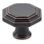 Emtek Midvale 1-3/4 Inch Geometric Cabinet Knob from the Transitional Heritage Collection Oil Rubbed Bronze