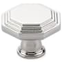 Emtek Midvale 1-3/4 Inch Geometric Cabinet Knob from the Transitional Heritage Collection Polished Nickel
