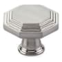 Emtek Midvale 1-3/4 Inch Geometric Cabinet Knob from the Transitional Heritage Collection Satin Nickel