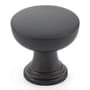 Emtek Overland 1-1/4 Inch Mushroom Cabinet Knob from the Transitional Heritage Collection Flat Black