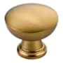 Emtek Overland 1-1/4 Inch Mushroom Cabinet Knob from the Transitional Heritage Collection Satin Brass