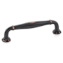 Emtek Blythe 4 Inch Center to Center Handle Cabinet Pull from the Transitional Heritage Collection Oil Rubbed Bronze