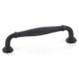 Emtek Blythe 4 Inch Center to Center Handle Cabinet Pull from the Transitional Heritage Collection Flat Black