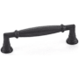 Emtek Westwood 3-1/2 Inch Center to Center Handle Cabinet Pull from the Transitional Heritage Collection Flat Black