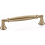 Emtek Westwood 3-1/2 Inch Center to Center Handle Cabinet Pull from the Transitional Heritage Collection Satin Brass