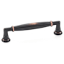 Emtek Westwood 4 Inch Center to Center Handle Cabinet Pull from the Transitional Heritage Collection Oil Rubbed Bronze