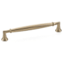 Emtek Westwood 6 Inch Center to Center Handle Cabinet Pull from the Transitional Heritage Collection Satin Brass