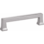 Emtek Alexander 5 Inch Center to Center Handle Cabinet Pull from the Art Deco Collection Satin Nickel