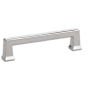 Emtek Alexander 10 Inch Center to Center Handle Cabinet Pull from the Art Deco Collection Polished Nickel