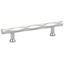 Emtek Tribeca 10 Inch Center to Center Bar Cabinet Pull from the Art Deco Collection Polished Nickel