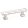 Emtek Geometric Rectangular 5 Inch Center to Center Bar Cabinet Pull from the Geometric Collection Polished Nickel