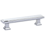 Emtek Geometric Rectangular 5 Inch Center to Center Bar Cabinet Pull from the Geometric Collection - Pack of 10 Polished Chrome