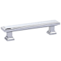 Emtek Geometric Rectangular 5 Inch Center to Center Bar Cabinet Pull from the Geometric Collection Polished Chrome