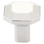 Emtek Riviera 1-1/4 Inch Geometric Cabinet Knob from the Hollywood Regency Collection Polished Nickel