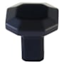 Emtek Riviera 1-1/4 Inch Geometric Cabinet Knob from the Hollywood Regency Collection Flat Black