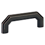 Emtek Riviera 3-1/2 Inch Center to Center Handle Cabinet Pull from the Hollywood Regency Collection Oil Rubbed Bronze