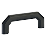 Emtek Riviera 3-1/2 Inch Center to Center Handle Cabinet Pull from the Hollywood Regency Collection Flat Black