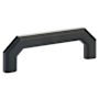 Emtek Riviera 4 Inch Center to Center Handle Cabinet Pull from the Hollywood Regency Collection Flat Black