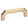 Emtek Riviera 4 Inch Center to Center Handle Cabinet Pull from the Hollywood Regency Collection Satin Brass