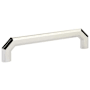 Emtek Riviera 6 Inch Center to Center Handle Cabinet Pull from the Hollywood Regency Collection Polished Nickel