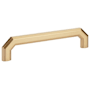 Emtek Riviera 6 Inch Center to Center Handle Cabinet Pull from the Hollywood Regency Collection Satin Brass