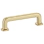 Emtek Westridge 3-1/2 Inch Center to Center Handle Cabinet Pull from the Timeless Classic Collection Satin Brass