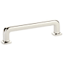 Emtek Westridge 4 Inch Center to Center Handle Cabinet Pull from the Timeless Classic Collection Polished Nickel