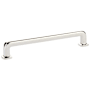 Emtek Westridge 6 Inch Center to Center Handle Cabinet Pull from the Timeless Classic Collection Polished Nickel