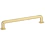 Emtek Westridge 6 Inch Center to Center Handle Cabinet Pull from the Timeless Classic Collection Satin Brass