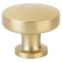 Emtek Paxton 1-1/4 Inch Mushroom Cabinet Knob from the Timeless Classic Collection Satin Brass