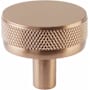 Emtek Knurled 1-1/4 Inch Mushroom Cabinet Knob with Conical Stem from the SELECT Collection Satin Copper / Satin Copper Stem