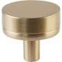 Emtek Smooth 1-1/4 Inch Mushroom Cabinet Knob with Conical Stem from the SELECT Collection Satin Brass / Satin Brass Stem