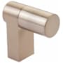 Emtek Smooth 2 Inch Long Finger Cabinet Pull with Rectangular Stem from the SELECT Collection Satin Copper / Satin Copper Stem